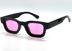 Men Sunglasses Hip Hop Style Classic Square Thick Frame Black and Blue Lens New