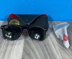 Ray-Ban New Wayfarer RB2132 Sunglasses Floral Frame Limited Edition 55 [] 21 145