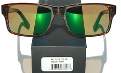 NEW Revo FINLEY Brown Horn polished POLARIZED Green ECO Sunglass 1112 12 GN