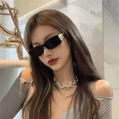 Star Quality BB Rectangle Sunglasses Men Luxury Brand Fashion Vintage Trendy