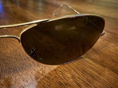 Ray-Ban Cockpit Unisex Aviator Sunglasses, Gold & Brown – RB3362 001 59-14 GREAT