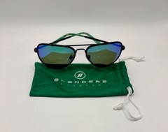 Blenders Aviator Star Vixen Black Frame & Green Polarized Mirrored Sunglasses