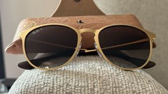 NIB, ERIKA MATTE GOLD UNISEX RAY BAN ! SOLD OUT ! 100 AUTHENTIC ! RARE FIND !