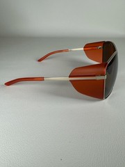 PORSCHE DESIGN P 8600 B Titanium Oversized Men’s Women’s Silver/Red Sunglasses .