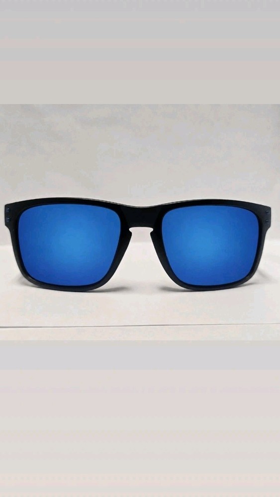 Holbrook Style Black Frames with Dark Blue UV400 Lens Sunglasses Oakley Style
