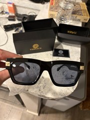 VERSACE VE4464 Black Grey Men’s 55 mm Sunglasses