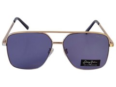 Sean John Silver All Metal Frame Aviator Sunglasses with Grey Blue UV Lenses NWT