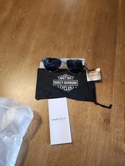Marcolin Harley-Davidson Aviator Style Smoked Lens Sunglasse with Branded Cloth
