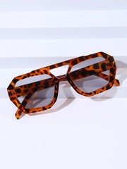 Irregular Frame Sunglasses UV400 Double Beam Retro Outdoor Statement Glasses