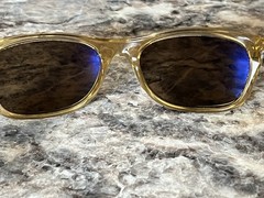 Ray-Ban New Wayfarer Bicolor Polarized Brown 55mm Sunglasses RB2132 945/57 55-18