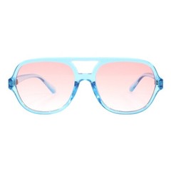 Unisex Retro Fashion Sunglasses Flat Top Racer Pilot Translucent Colors UV400