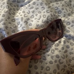 Versace Cat Eye Sunglasses Black and Burgundy Frame Tinted Lenses