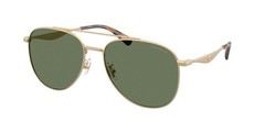 COACH HC7190 900582 Cdp40 Satin Light Gold Green Solid 58 mm Men’s Sunglasses