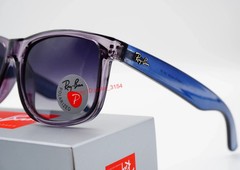 Ray-Ban RB4165 Justin Polarized Sunglasses Classic Blue Frame Gray Lens 54MM