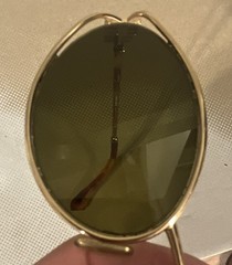 Miu Miu Oval Sunglasses Gold Metal Frame black Tinted, great condition , gifted