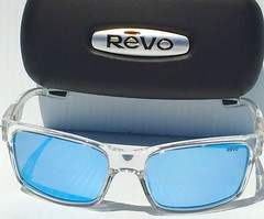 NEW* REVO CRAWLER CLEAR w Blue POLARIZED Lens Sunglass RE 1027 09 BL