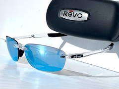 REVO DESCEND FOLD Crystal Clear POLARIZED Blue Water Lens Sunglass 1140 09 BL