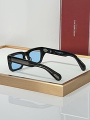 Luxury Square Blue Lens Sunglasses Oversized Black Frame UV400 Unisex