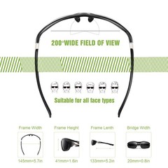 3 Pack Polarized Sports Sunglasses for Men – UV Protection Wrap Around for Cycli