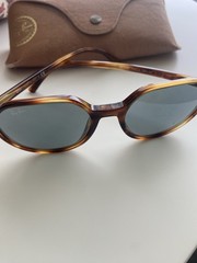 Ray-Ban Men’s Oval Tortoise Shell Brown Plastic Frame Gray Tinted Lenses