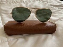 Ray-Ban 58mm Aviator Classic Gold Framed Sunglasses – Green