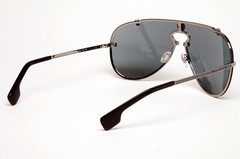 Versace Sunglasses Pilot Shield Gunmetal Grey Mirror MOD VE 2243 1001/6G