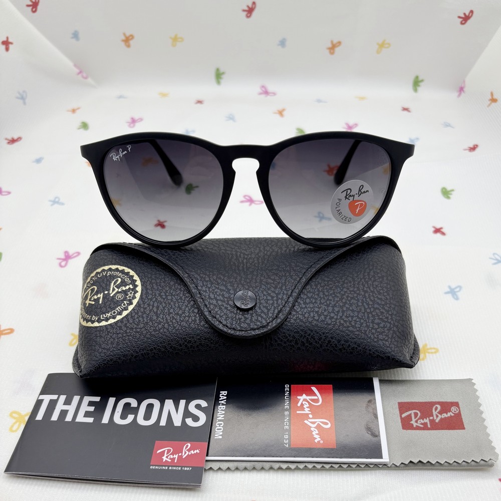 Ray-Ban RB4171 622/T3 54-18 Erika Matte Black Frame Grey Gradient Polarized Lens