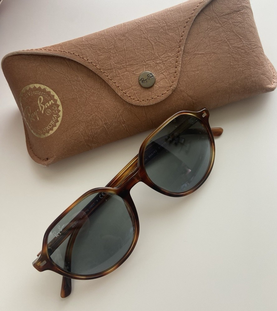 Ray-Ban Men’s Oval Tortoise Shell Brown Plastic Frame Gray Tinted Lenses