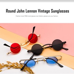 John Lennon Vintage Sunglasses Round Hippie Small Circle Sun Glasses Eyewear