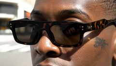 Square Cholo Sunglasses Super Dark OG LOC Gangster Style Black Rectangular Gafas