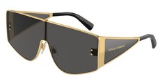 DOLCE N GABBANA DG2305 02 87 Gold Dark Grey 44 mm Men’s Sunglasses