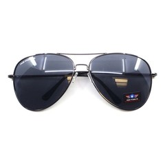 AIR FORCE Classic Pilot METAL Frame Sunglasses Gunmetal, Black Lens