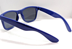 Retro Style Blue Designer Sunglasses with Black Lenses Unisex Adults