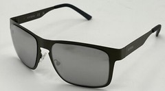 Guess Mens Satin Grey Rectangle Wrap Sunglasses, Silver Mirror Lens. GF0197. 20C