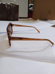 WMP Sydney Crystal Brown Brown Gold Gradient Lens 54-20-144 Polarized Suglasses
