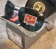 🔥 RB3519 004/71 59 Ray-Ban Metal-Man Classic Gunmetal/Green Sunglasses Disco…