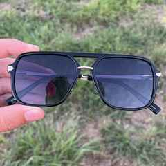 SOJOS SJ2220 Men’s Square Sunglasses Black Frame Gray Lens UV400 147mm