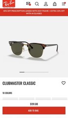 Ray Ban Clubmaster RB3016 Unisex Round Sunglasses – Polished Mork Tortoise/Green