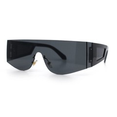 Men Sunglasses Mask Style Best Luxury Runway Looks Wide Edgeless Designer Square