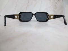 Sunglasses Frame Unisex Adults Black Gold Plastic Rectangular Full Rim 125