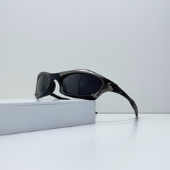 Oakley Splice Sunglasses Gunmetal Black Frame Black Lens Triple Black