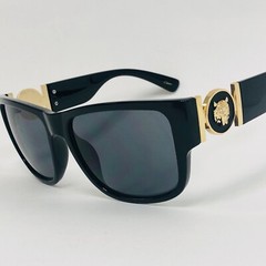 Gangster Flat Top Square Sunglasses OG LOC Style Super Dark Black Cholo