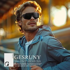 Polarized Sport Sunglasses for Men and Women, Lightweight TR90 Sun Glasses.