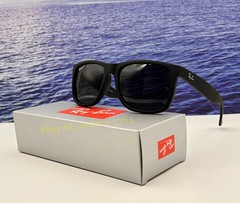 Ray-Ban RB4165 Justin Polarized Sunglasses Matte Black/Grey 100% UV 54mm Classic