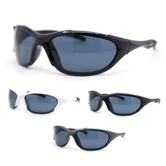 Mens Rimless Oval Round Sport Wrap Around Plastic Y2K Sunglasses