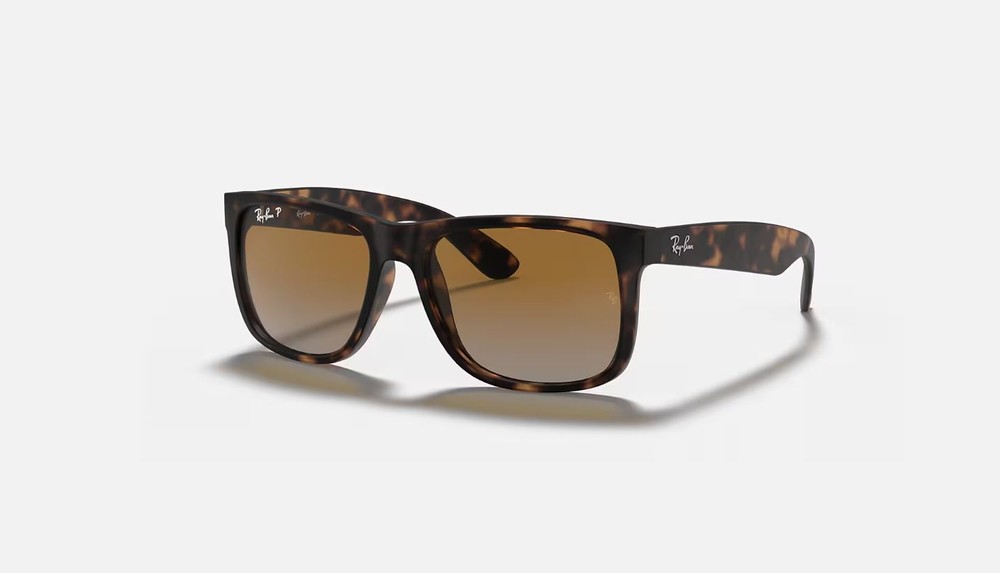 Ray Ban Justin Classic Matte Havana/Brown Gradient Polarized 54 mm Sunglasses