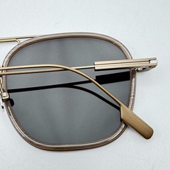 Ermenegildo Zegna Sunglasses EZ0306 59D Beige Brown Frame Smoke Lens 51mm New