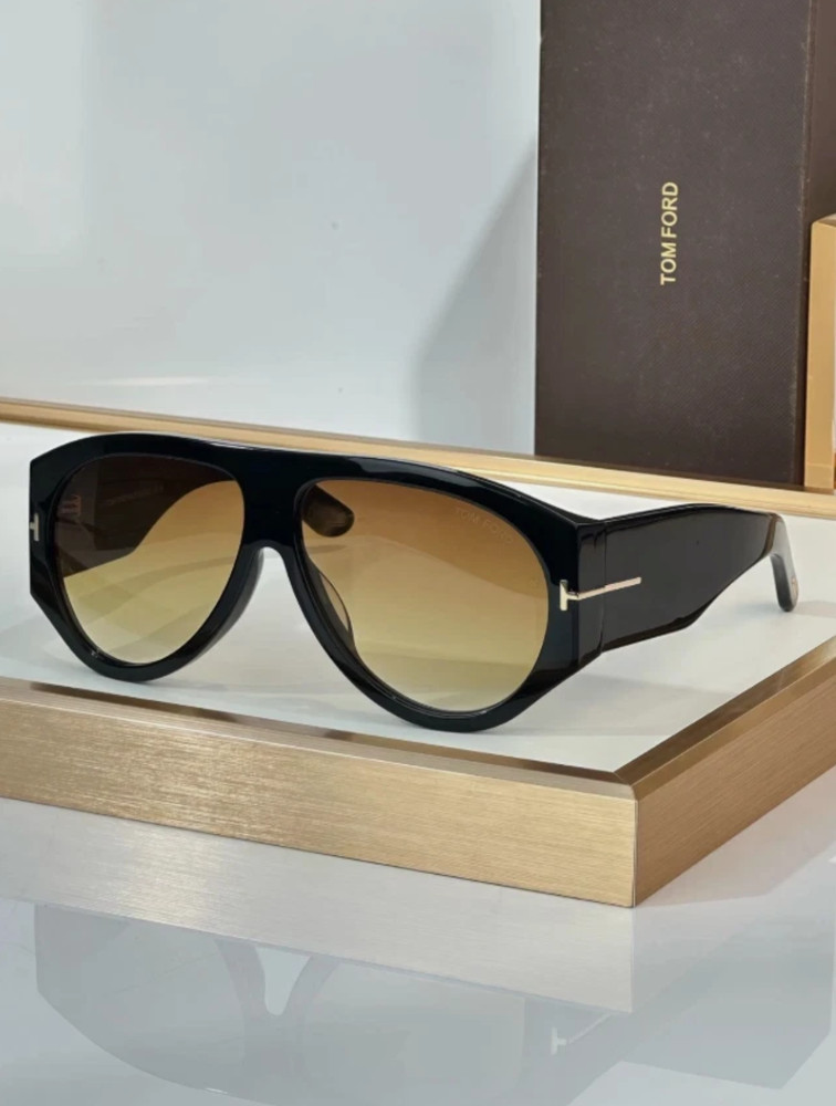 TOM FORD Bronson TF1044 Unisex Sunglasses Black Frame/ Brown Lens 60-12-140