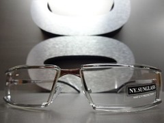 Classy Elegant Modern Contemporary Clear Lens Day Night SUN GLASSES Sleek Frame
