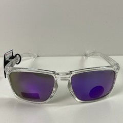 Hurley Men Polarized Sunglasses Clear Frame Purple Mirror Lens 58 mm Dune